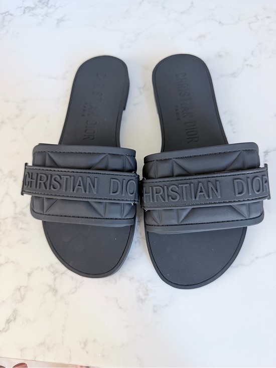 Dior Shoes - Dior Black Slide Sandals size 7